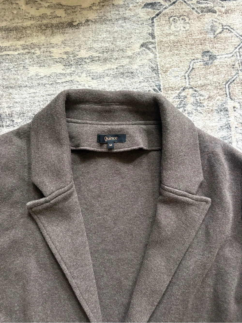 Quince 100% Organic Cotton Knit Blazer size M in brown - Picture 4 of 8